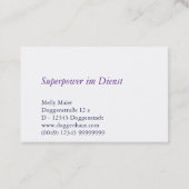 Carte de visite (Dos)