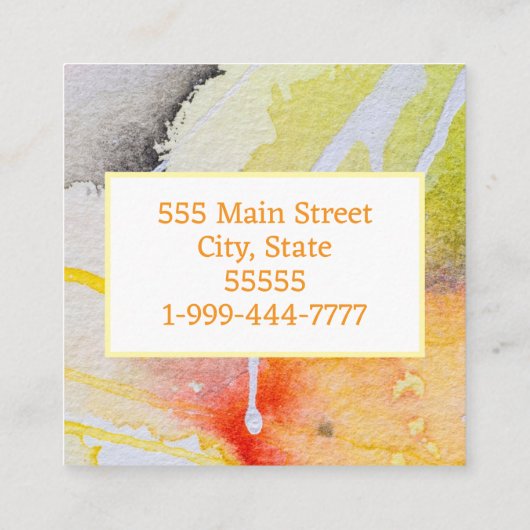 Carte de visite (Dos)