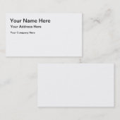 Carte de visite (Devant / Derrière)