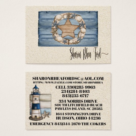 Carte de visite (Devant & derrière)