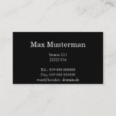 Carte de visite (Dos)