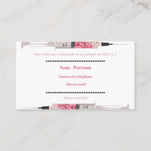 Carte de visite (Dos)