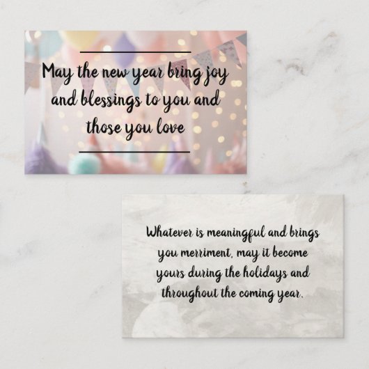 Carte de visite (Devant / Derrière)