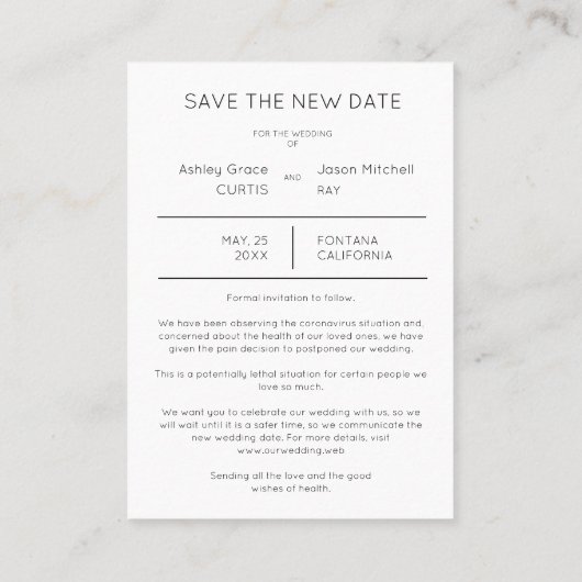 Carte de visite (Dos)