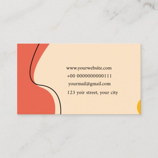 Carte de visite (Dos)