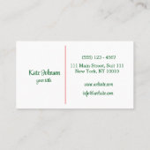 Carte de visite (Dos)