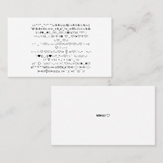 Carte de visite (Devant / Derrière)