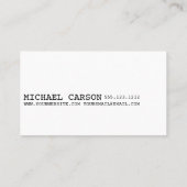 Carte de visite (Dos)