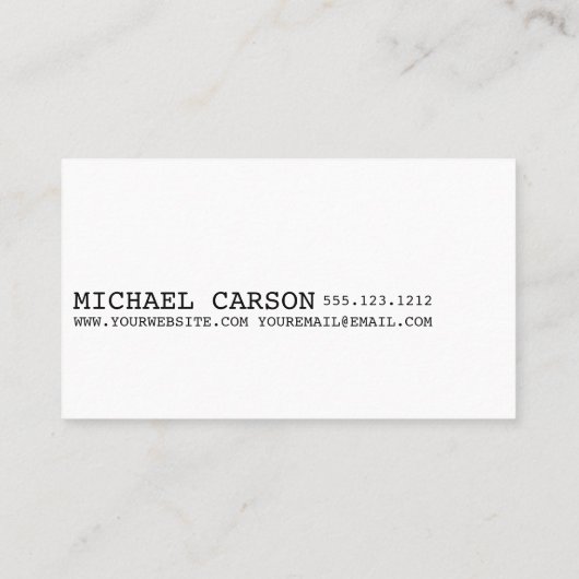 Carte de visite (Dos)