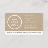 Carte de visite (Dos)