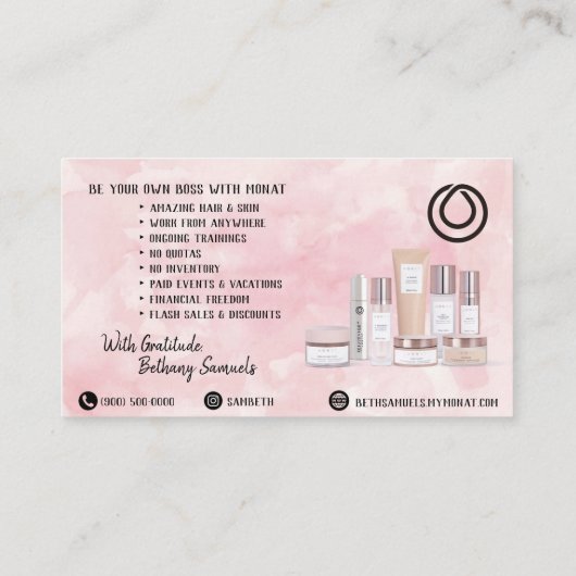 Carte de visite (Dos)