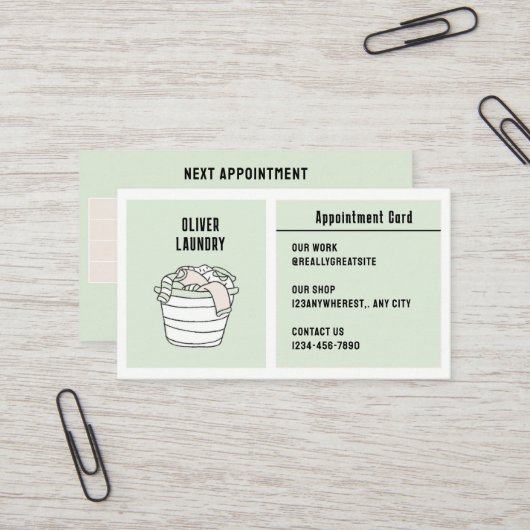 Carte de visite (Devant/Arrière en situation)