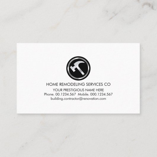 CARTE DE VISITE   (Dos)