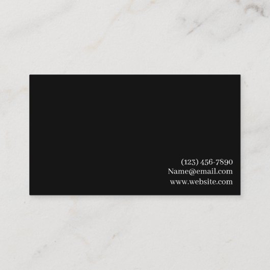 Carte de visite (Dos)