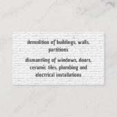 Carte de visite (Dos)