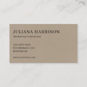 Carte de visite (Dos)