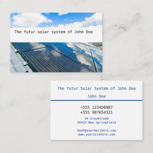 Carte de visite (Devant / Derrière)