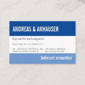 Carte de visite (Dos)