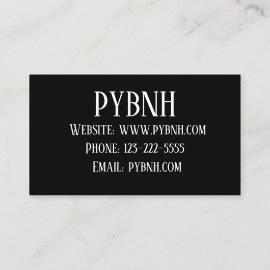 Carte de visite (Dos)