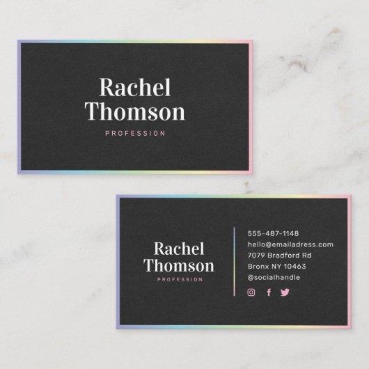 Carte de visite  (Devant / Derrière)