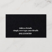 Carte de visite (Dos)