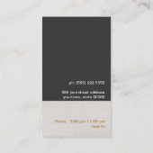 Carte de visite (Dos)