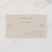 Carte de visite (Dos)