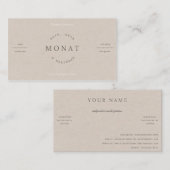 Carte de visite (Devant / Derrière)