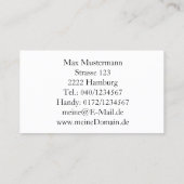 Carte de visite (Dos)