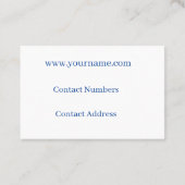 Carte de visite (Dos)