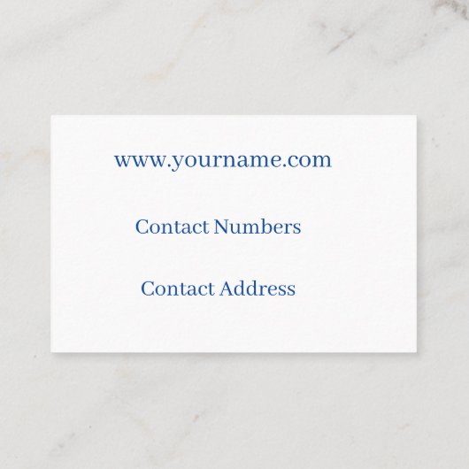 Carte de visite (Dos)