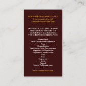 Carte de visite (Dos)