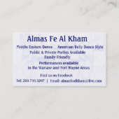 Carte de visite (Dos)