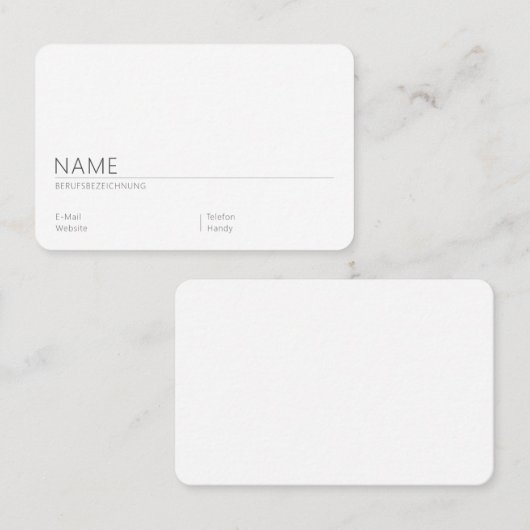 Carte de visite (Devant / Derrière)