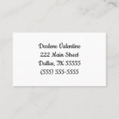 Carte de visite (Dos)