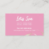 Carte de visite (Dos)