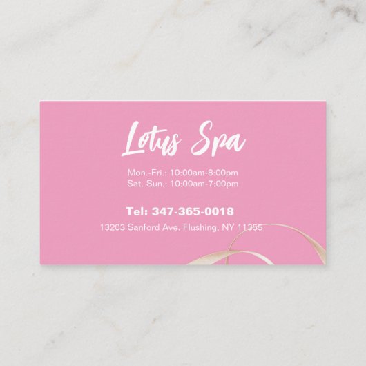 Carte de visite (Dos)