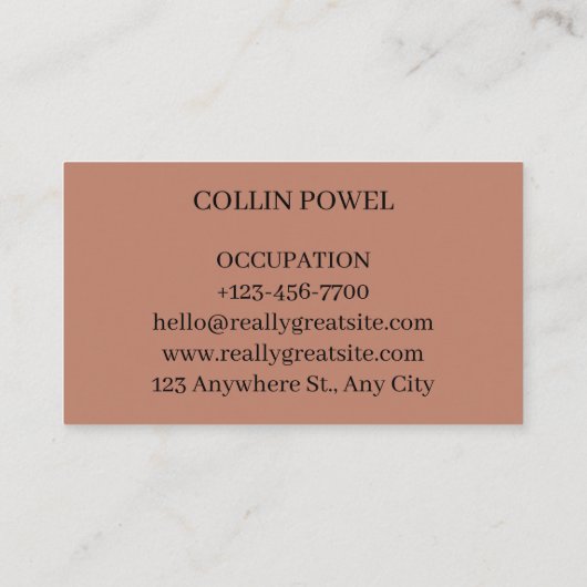 carte de visite (Dos)