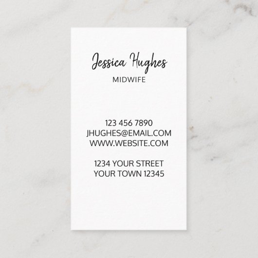 Carte de visite (Dos)