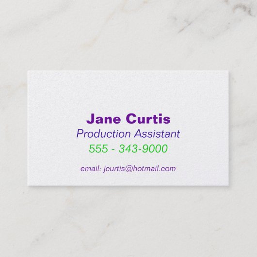 Carte de visite (Devant)