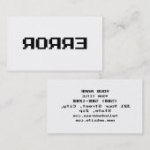 CARTE DE VISITE ЯOЯЯƎ | ERREUR (Devant / Derrière)