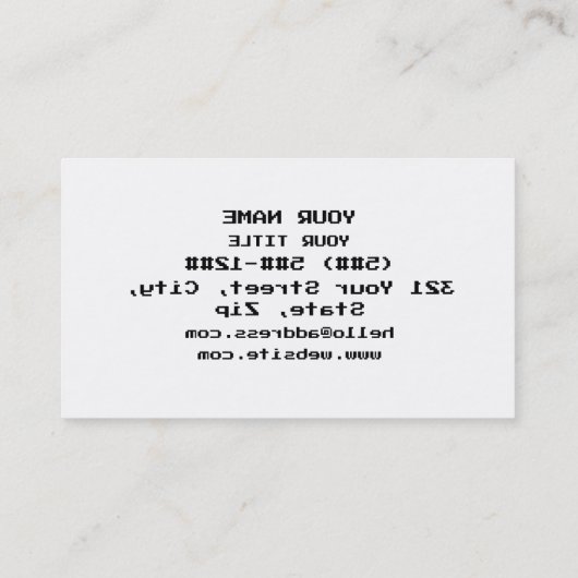 CARTE DE VISITE ЯOЯЯƎ | ERROR (Dos)