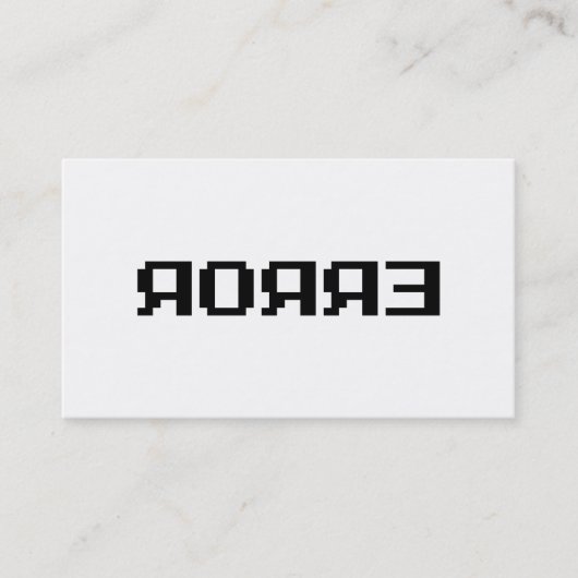 CARTE DE VISITE ЯOЯЯƎ | ERROR (Devant)