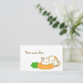 Carte De Visite 【あごのせ猫】 A cat resting its jaw (Debout devant)