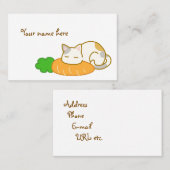 Carte De Visite 【あごのせ猫】 A cat resting its jaw (Devant / Derrière)