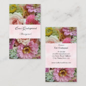 CARTE DE VISITE たくさんの花のオシャレな名刺 (Devant / Derrière)