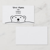 Carte De Visite 【のぞくホッキョクグマ】 Looking polar bear (Devant / Derrière)