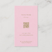 CARTE DE VISITE エレガントピンク QRコード付きの名刺 (Devant)
