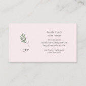 CARTE DE VISITE オリーブの葉のシンプルな (Dos)