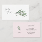 CARTE DE VISITE オリーブの葉のシンプルな (Devant / Derrière)